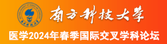 美女鸡巴的软件南方科技大学医学2024年春季国际交叉学科论坛